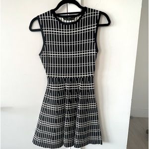 Zara black and white dress